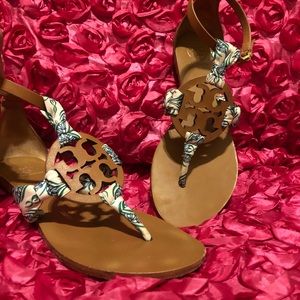 Tory Burch Women's Miller Scarf Thong Sandals